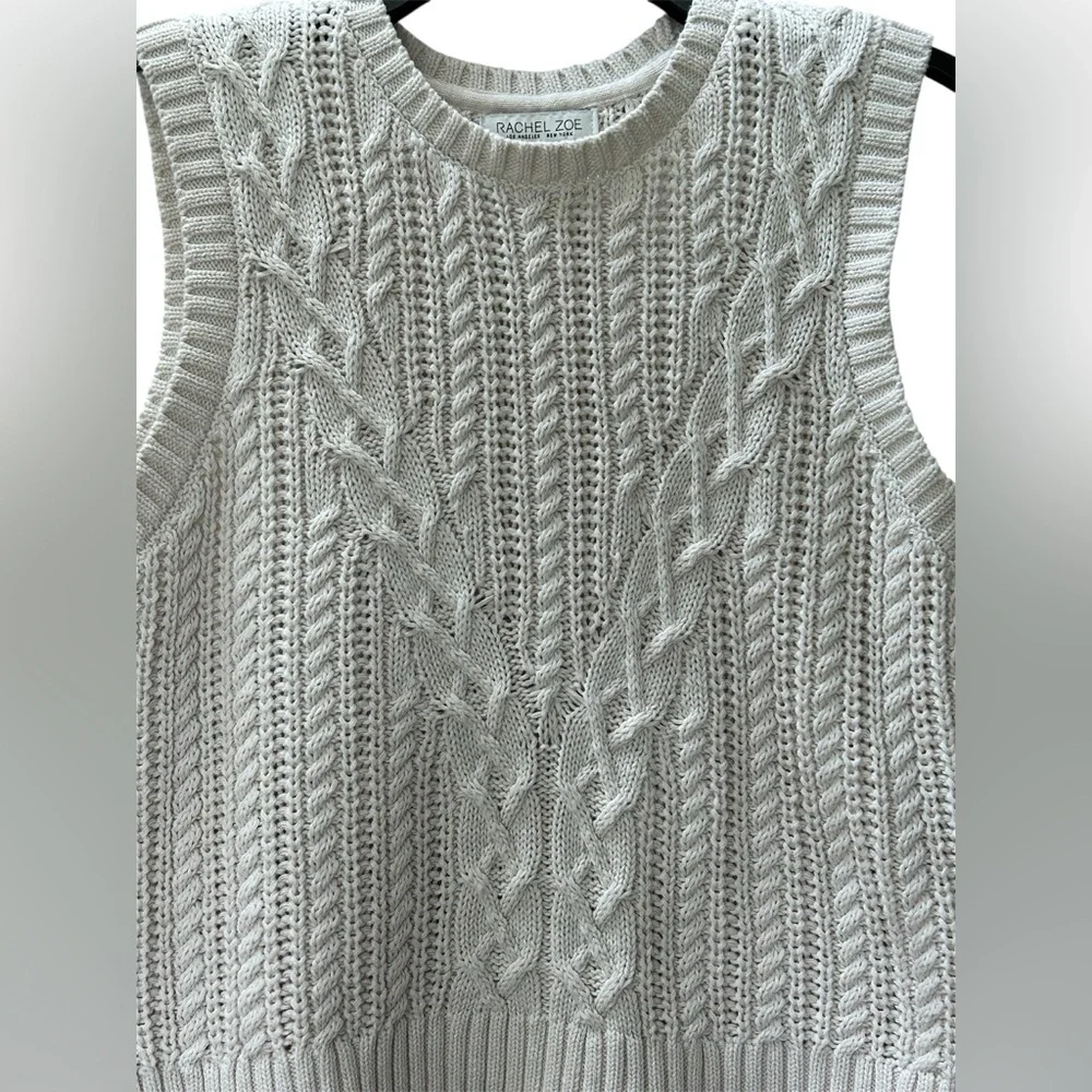 Rachel Zoe Cable Knit Sweater Vest Size S - Picture 4 of 10